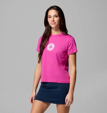 T-shirt Technique Graphique Parsons Point Femme, Color: Fuchsia Heather, Gem Focused, image 28