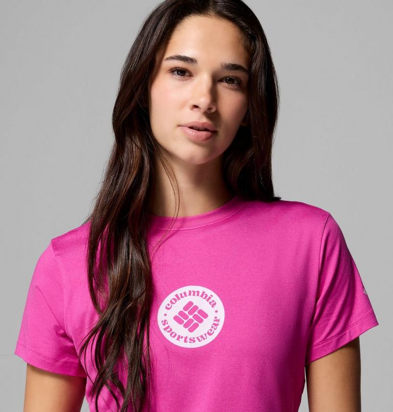 T-shirt Technique Graphique Parsons Point Femme, Color: Fuchsia Heather, Gem Focused, image 5