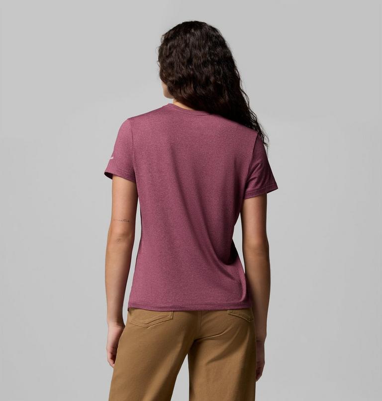 Women's Parsons Point Technical Graphic T-Shirt, Color: Antique Mauve Heather, Branded Block, image 3