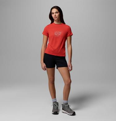 T-shirt Technique Graphique Parsons Point Femme, Color: Poppy Red Heather, Splattered, image 14