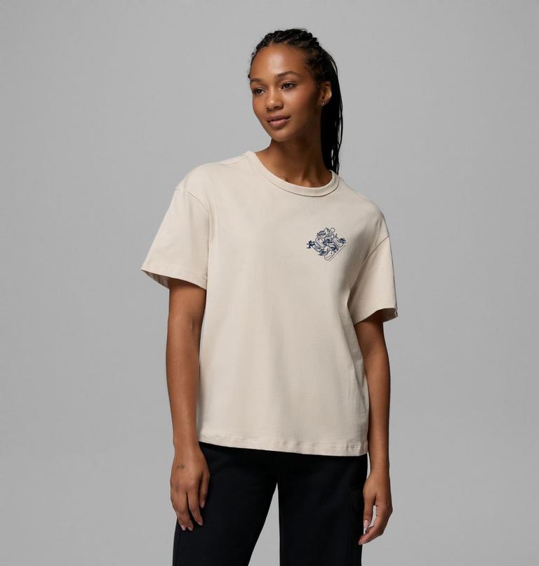 Women's CSC Heavyweight Graphic T-Shirt, Color: Dark Stone, Wintery Excitement, image 3