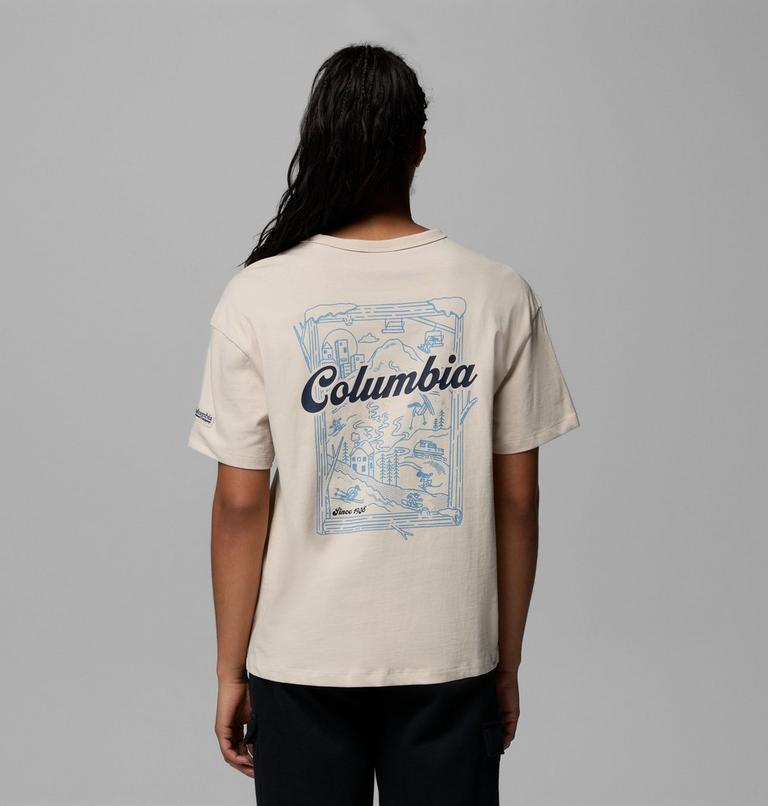 Women's CSC Heavyweight Graphic T-Shirt, Color: Dark Stone, Wintery Excitement, image 1