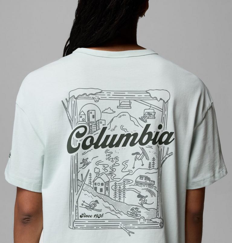 Women's CSC Heavyweight Graphic T-Shirt, Color: Tea Light, Wintery Excitement, image 6