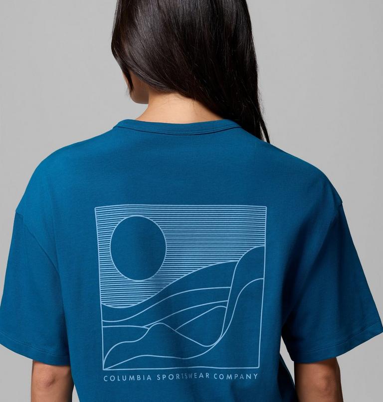 T-shirt Graphique &Eacute;pais CSC Femme, Color: Phoenix Blue, Linear Hillscape, image 6