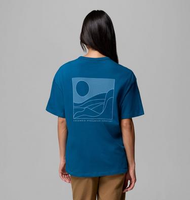 T-shirt Graphique &Eacute;pais CSC Femme, Color: Phoenix Blue, Linear Hillscape, image 7