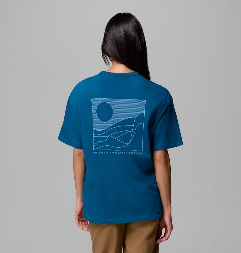 T-shirt Graphique &Eacute;pais CSC Femme, Color: Phoenix Blue, Linear Hillscape, image 3