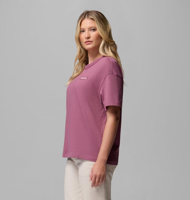 Women's CSC Heavyweight Graphic T-Shirt, Color: Antique Mauve, Linear Hillscape, image 4