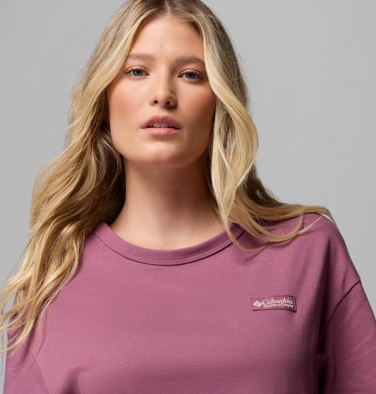 Women's CSC Heavyweight Graphic T-Shirt, Color: Antique Mauve, Linear Hillscape, image 5