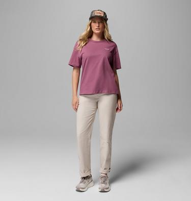 Women's CSC Heavyweight Graphic T-Shirt, Color: Antique Mauve, Linear Hillscape, image 6