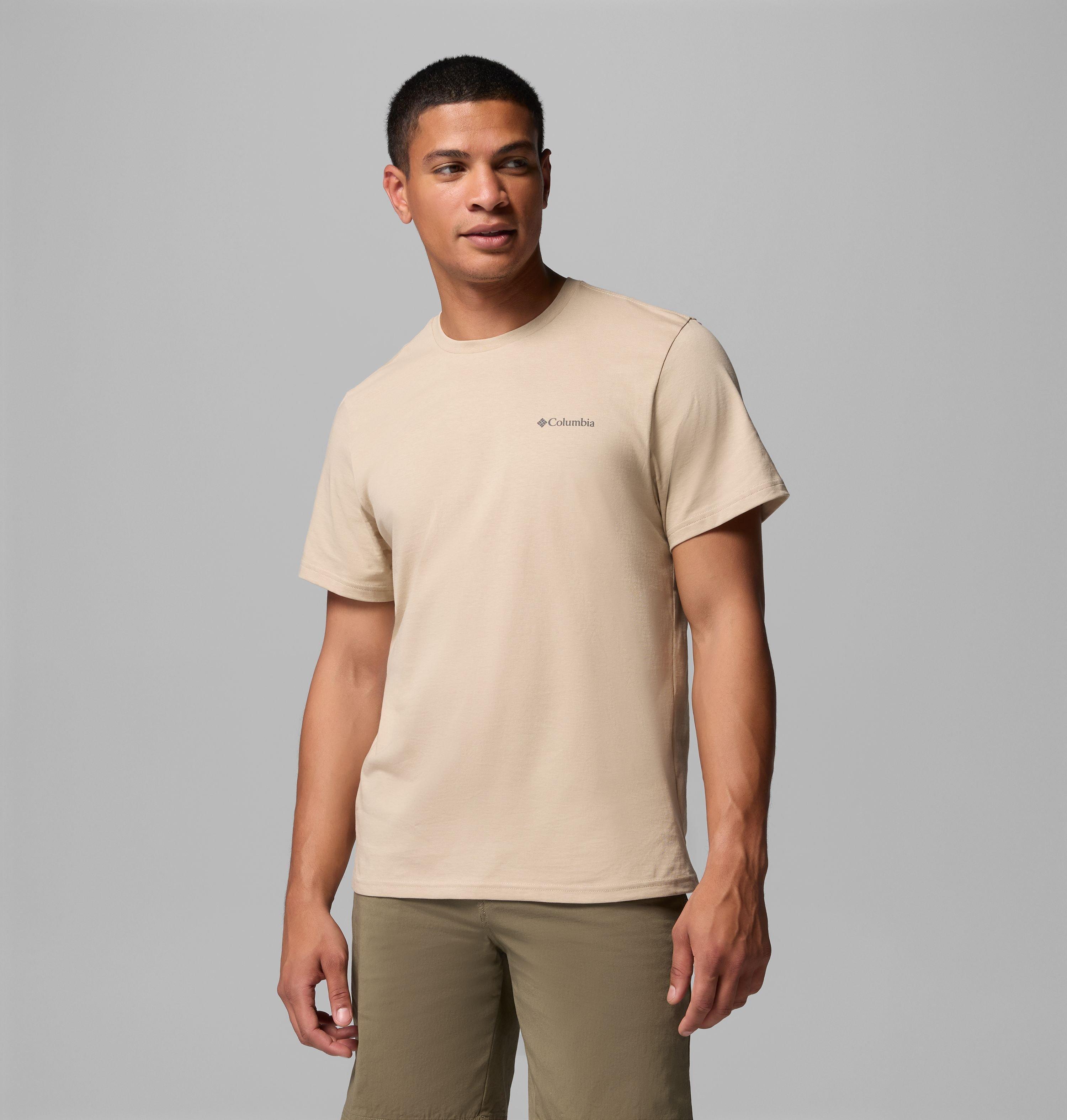 Columbia Sportswear Men's Brown Columbia - Organic Cotton T-Shirt - Ancient Fossil Extra Small