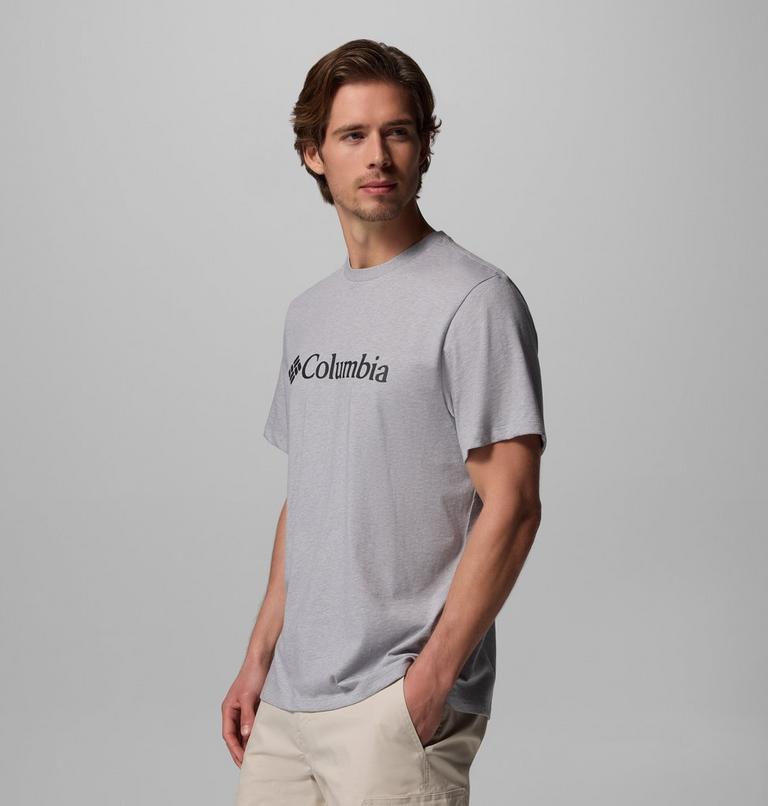 Camiseta de algod&oacute;n org&aacute;nico CSC Basic Logo para hombre, Color: Columbia Grey Heather, Gem Columbia, image 4