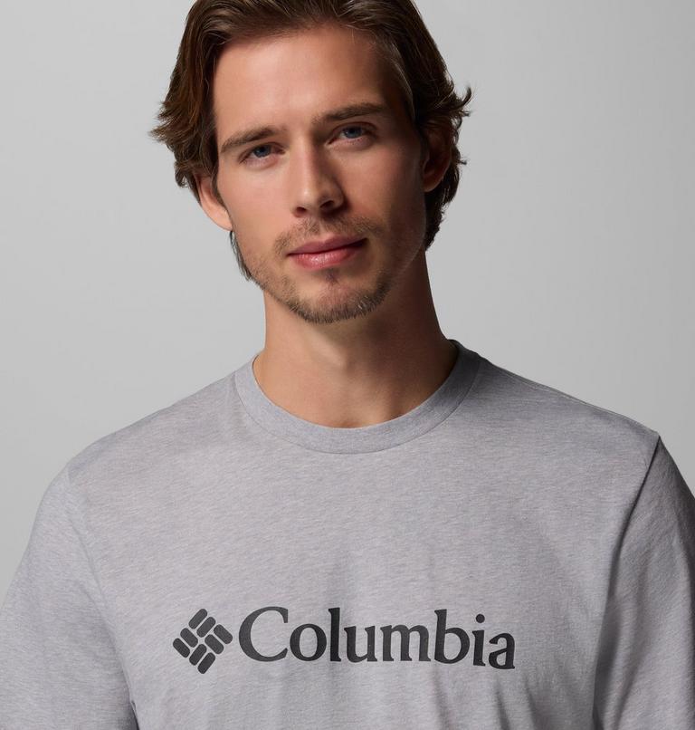 Camiseta de algod&oacute;n org&aacute;nico CSC Basic Logo para hombre, Color: Columbia Grey Heather, Gem Columbia, image 5