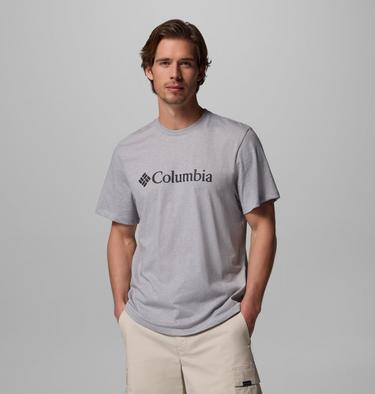 Men's CSC Basic Logo Organic Cotton T-Shirt, Color: Columbia Grey Heather, Gem Columbia, image 13