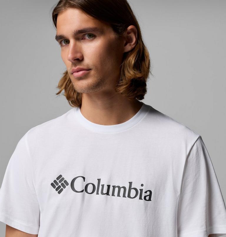 Camiseta de algod&oacute;n org&aacute;nico CSC Basic Logo para hombre, Color: White, Gem Columbia, image 5