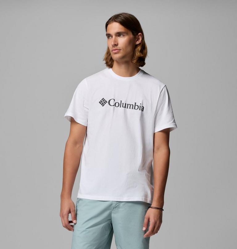 Camiseta de algod&oacute;n org&aacute;nico CSC Basic Logo para hombre, Color: White, Gem Columbia, image 1