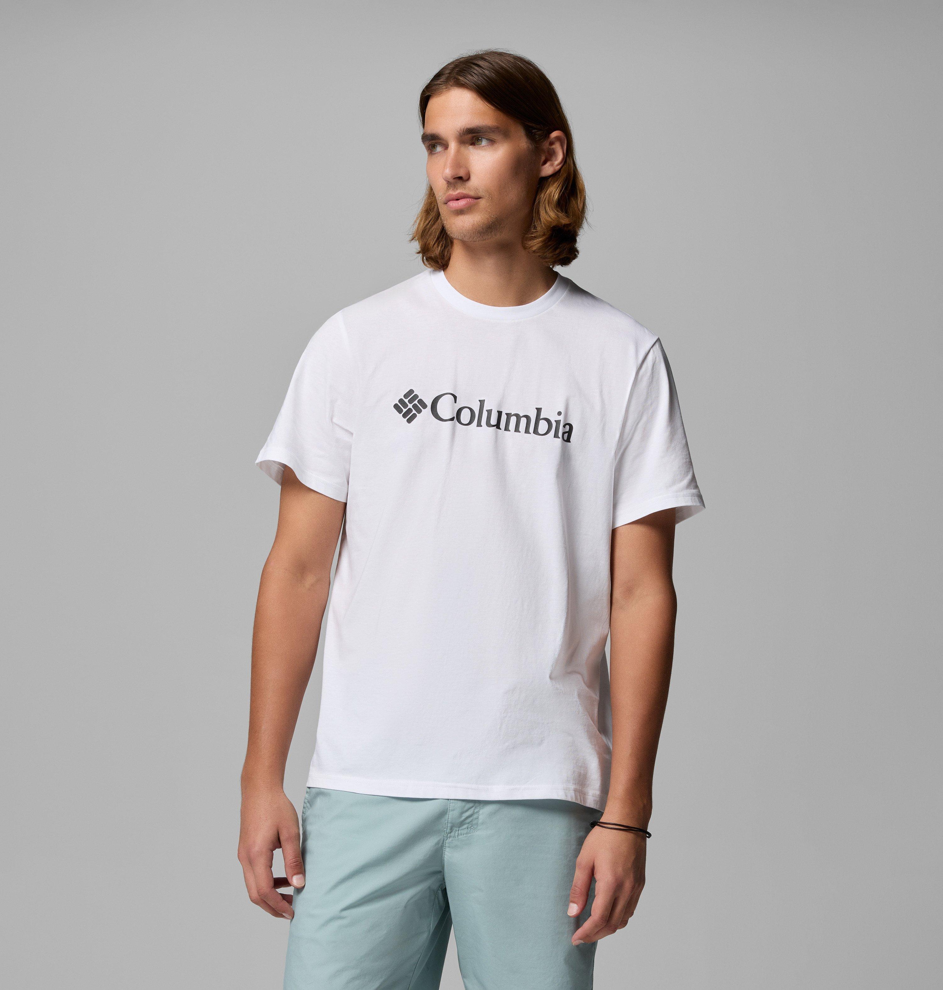 Columbia Sportswear Men's White Columbia - Csc Basic Logo™ Organic Cotton T-Shirt - Gem Columbia Small