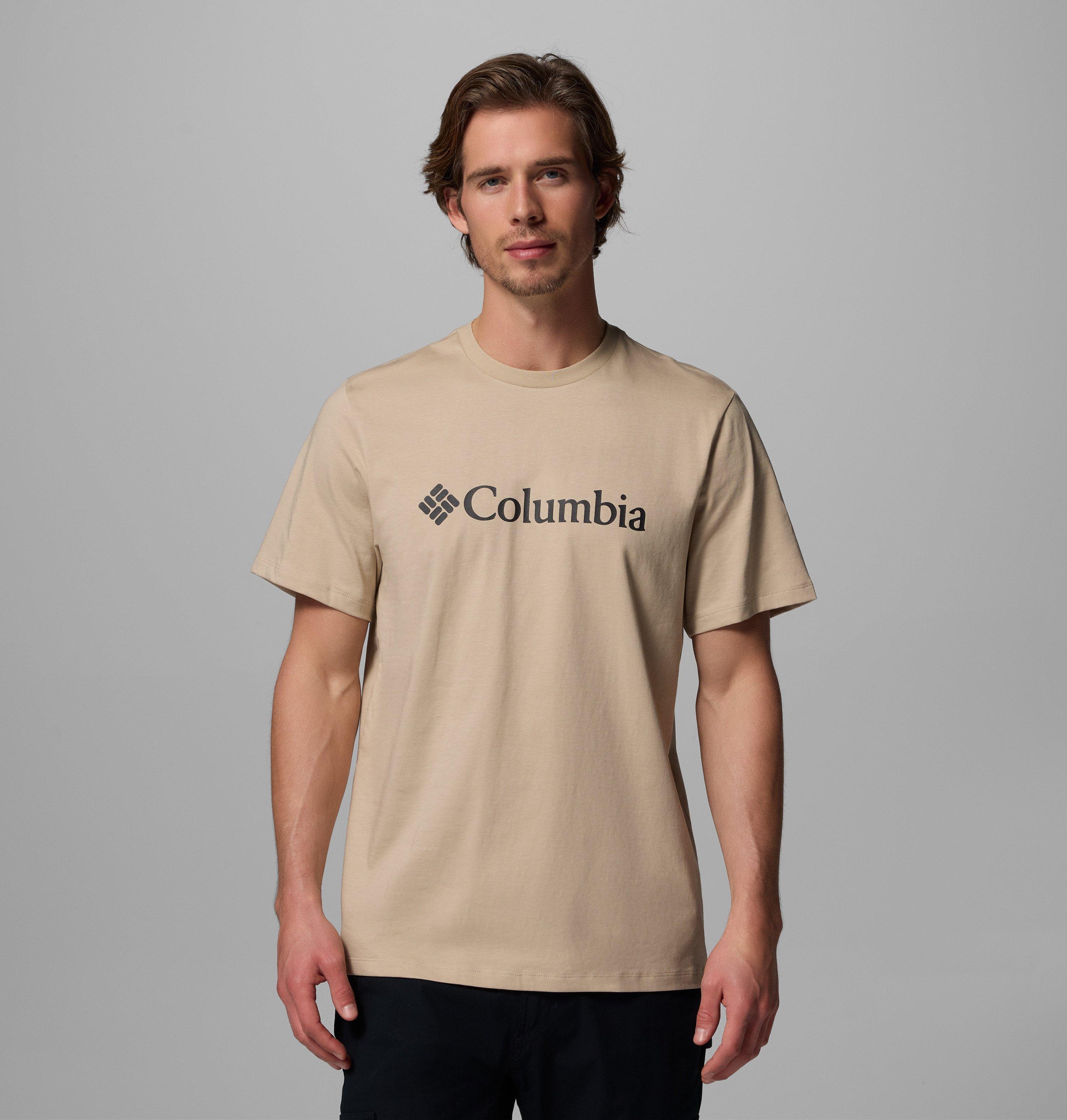 Columbia Sportswear Men's Brown Columbia - Csc Basic Logo™ Organic Cotton T-Shirt - Ancient Fossil, Gem Columbia Small