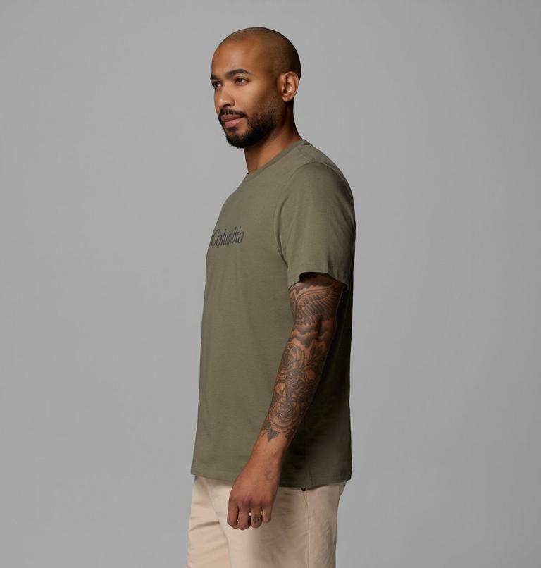 Camiseta de algod&oacute;n org&aacute;nico CSC Basic Logo para hombre, Color: Stone Green, Gem Columbia, image 4