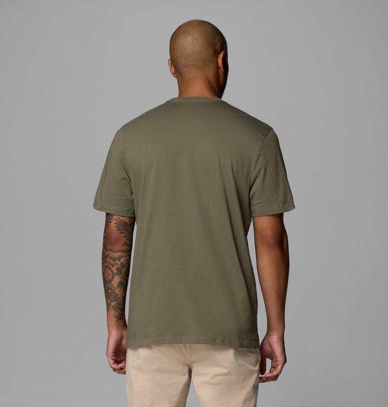 Camiseta de algod&oacute;n org&aacute;nico CSC Basic Logo para hombre, Color: Stone Green, Gem Columbia, image 3