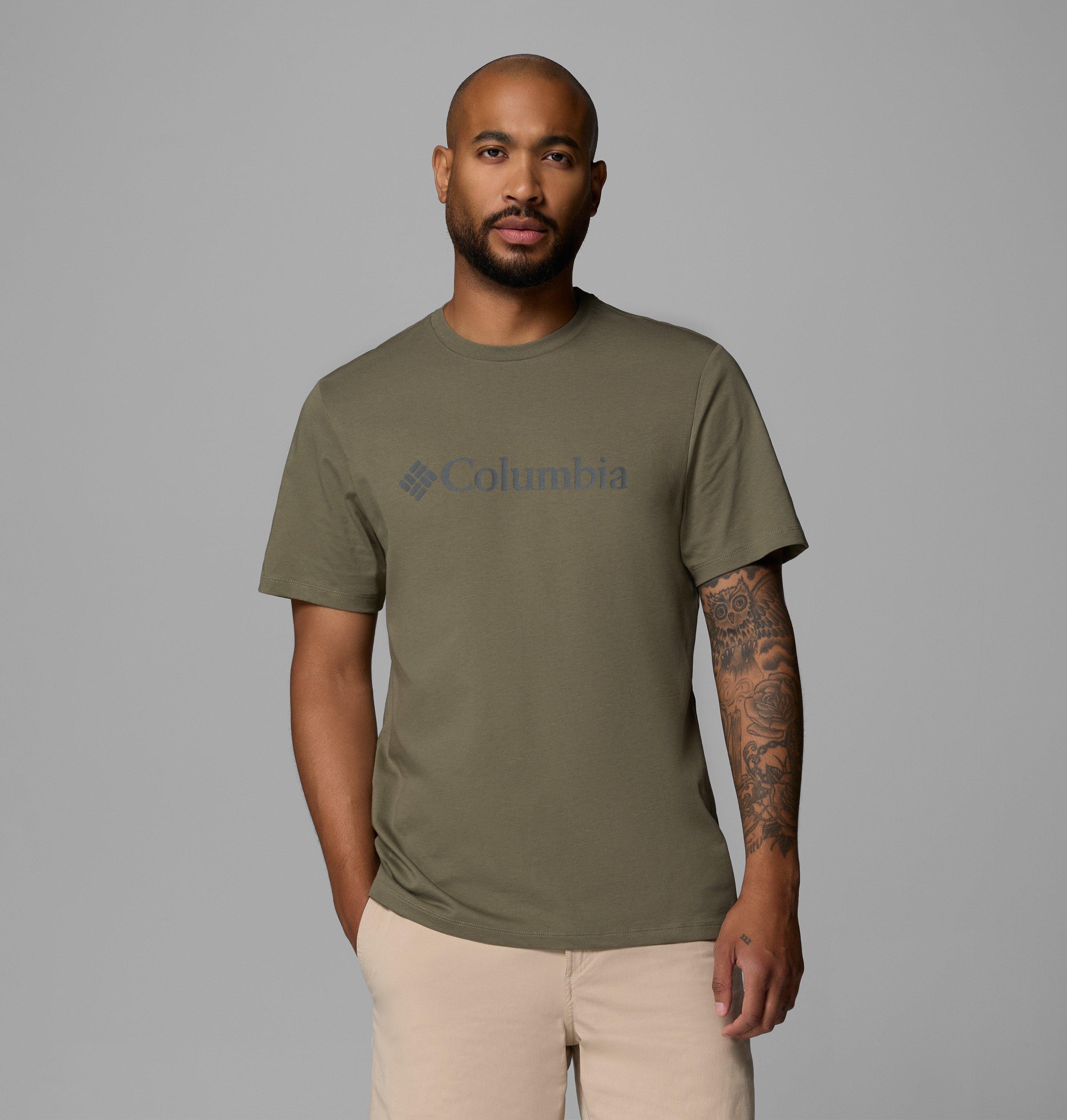 Columbia Sportswear Men's Green Columbia - Csc Basic Logo™ Organic Cotton T-Shirt - Stone Gem Columbia Large
