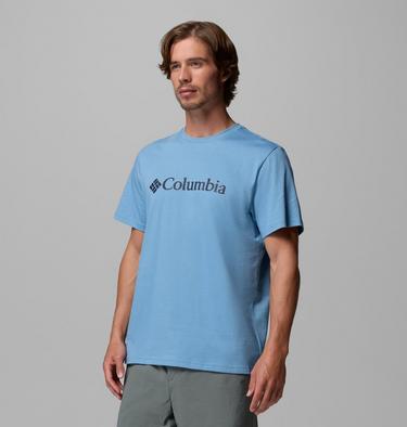 Men's CSC Basic Logo Organic Cotton T-Shirt, Color: Rainy Day, Gem Columbia, image 8