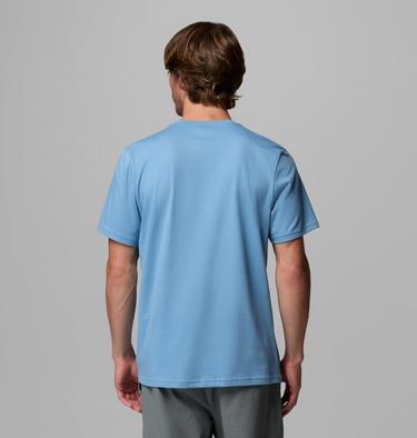 Men's CSC Basic Logo Organic Cotton T-Shirt, Color: Rainy Day, Gem Columbia, image 7