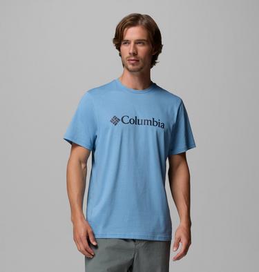 Men's CSC Basic Logo Organic Cotton T-Shirt, Color: Rainy Day, Gem Columbia, image 5