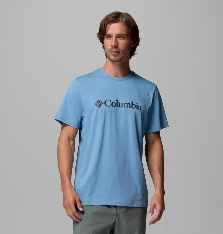 Men's CSC Basic Logo Organic Cotton T-Shirt, Color: Rainy Day, Gem Columbia, image 1