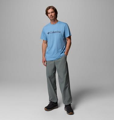 Men's CSC Basic Logo Organic Cotton T-Shirt, Color: Rainy Day, Gem Columbia, image 6