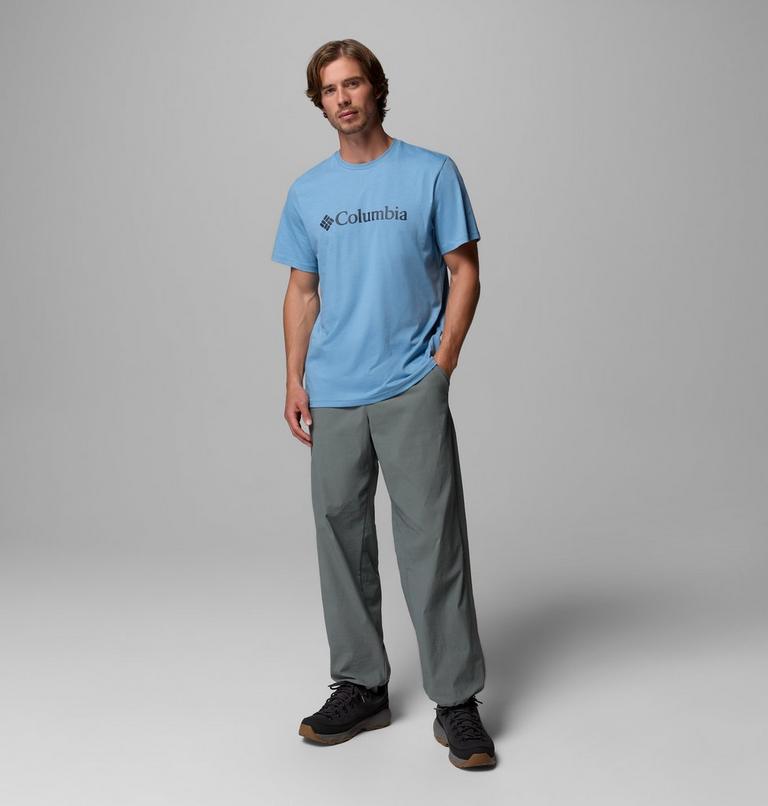 Men's CSC Basic Logo Organic Cotton T-Shirt, Color: Rainy Day, Gem Columbia, image 2
