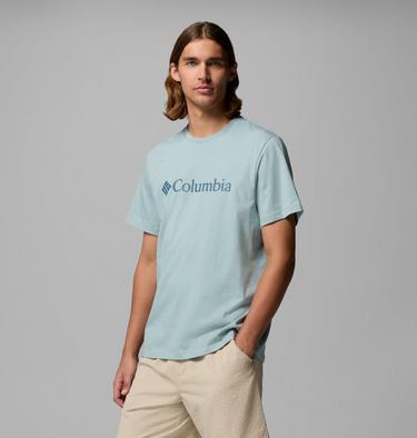 Men's CSC Basic Logo Organic Cotton T-Shirt, Color: Crushed Blue, Gem Columbia, image 24