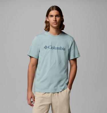 Men's CSC Basic Logo Organic Cotton T-Shirt, Color: Crushed Blue, Gem Columbia, image 11