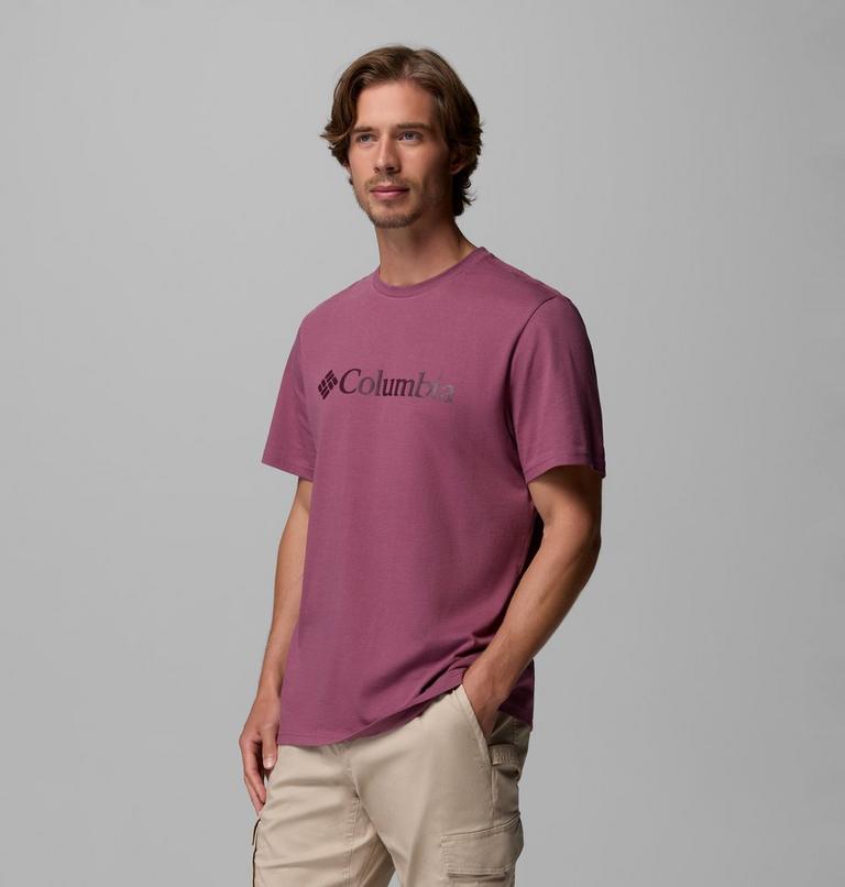 Men's CSC Basic Logo Organic Cotton T-Shirt, Color: Antique Mauve Gem Columbia, image 4