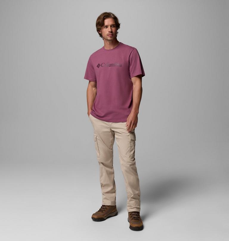 Men's CSC Basic Logo Organic Cotton T-Shirt, Color: Antique Mauve Gem Columbia, image 2