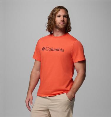 Men's CSC Basic Logo Organic Cotton T-Shirt, Color: Zing, Gem Columbia, image 4