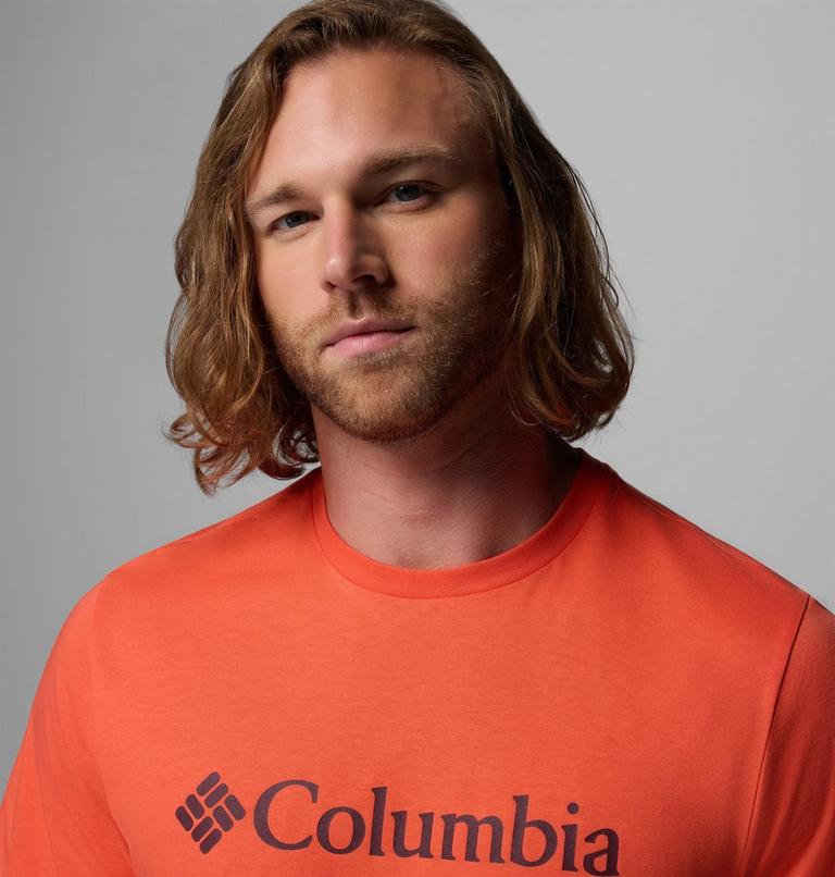 Men's CSC Basic Logo Organic Cotton T-Shirt, Color: Zing, Gem Columbia, image 5