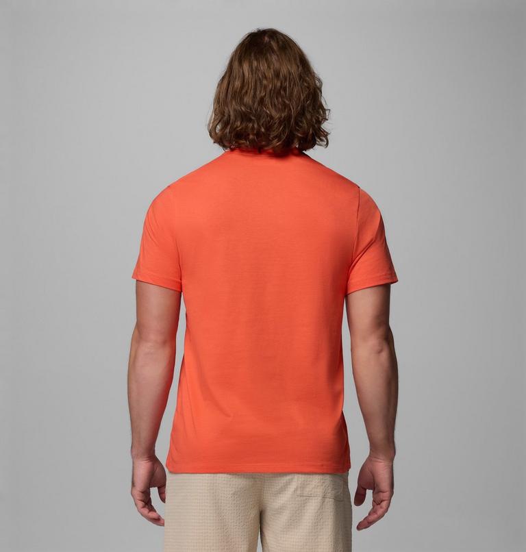 Men's CSC Basic Logo Organic Cotton T-Shirt, Color: Zing, Gem Columbia, image 3