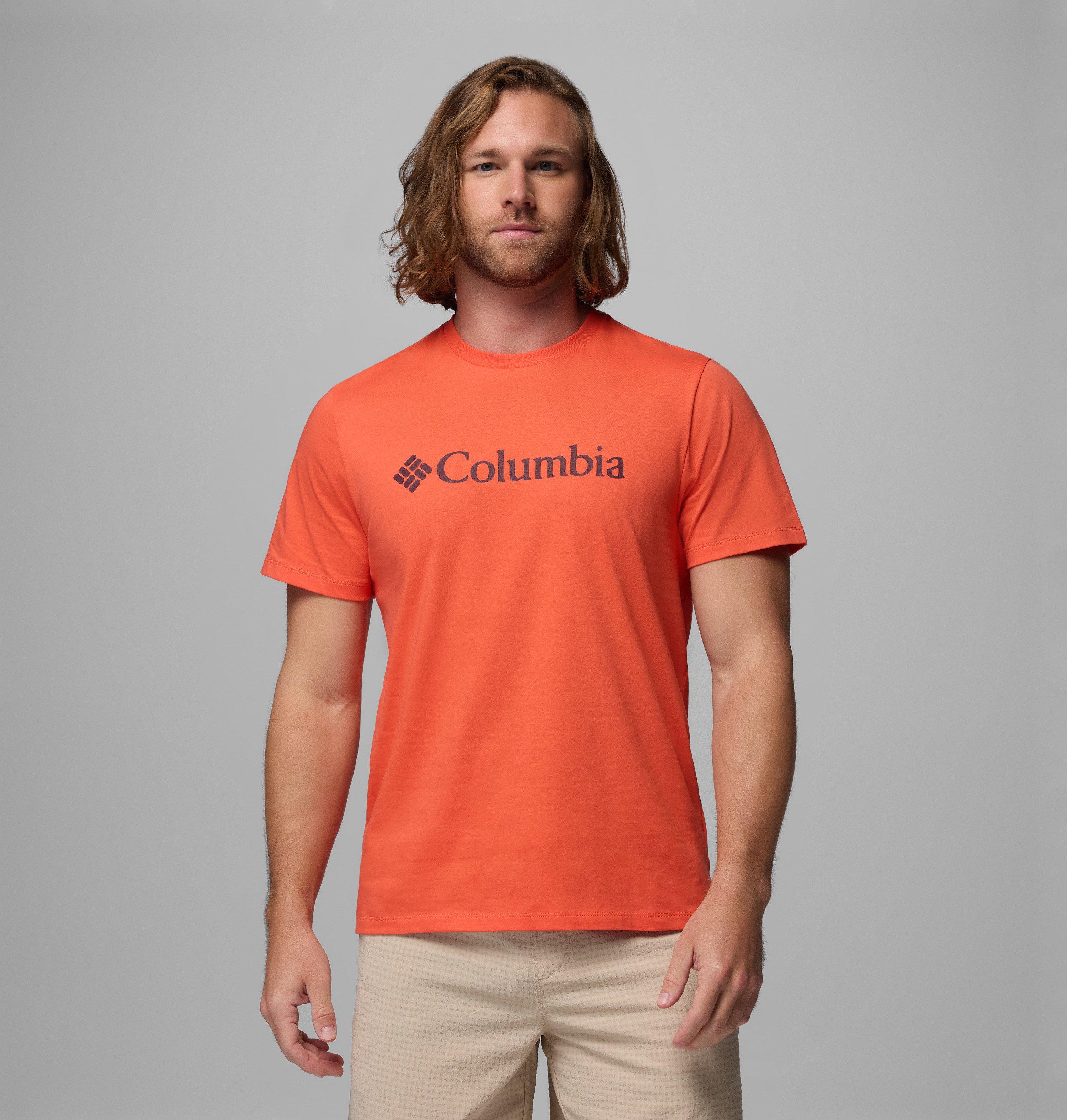 Columbia Sportswear Men's Orange Columbia - Csc Basic Logo™ Organic Cotton T-Shirt - Zing, Gem Columbia Medium