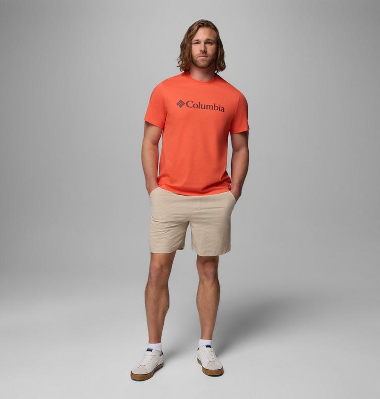 Men's CSC Basic Logo Organic Cotton T-Shirt, Color: Zing, Gem Columbia, image 2