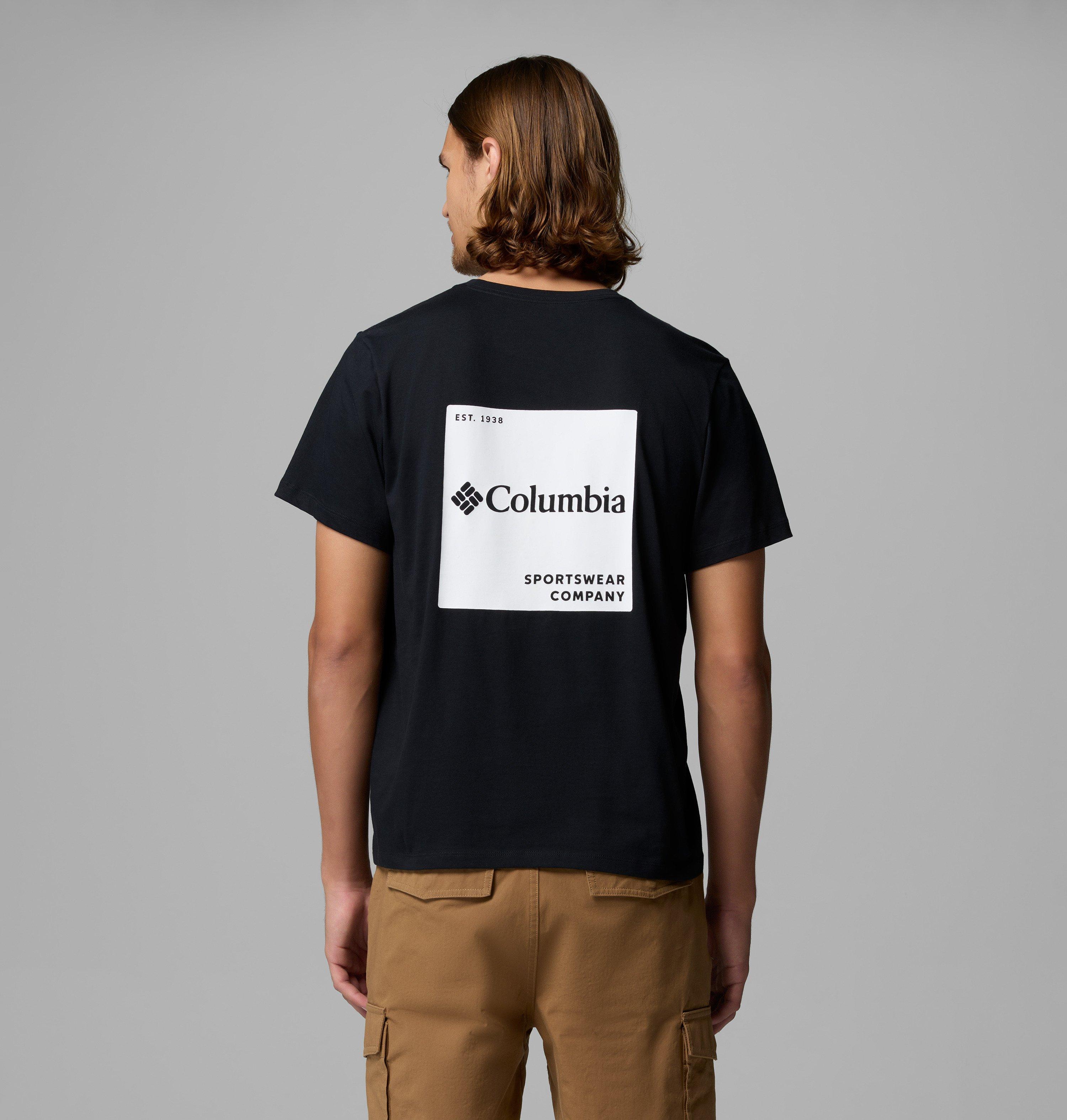 Columbia Sportswear Men's Black Columbia - Csc™ Logo Organic Cotton T-Shirt - Boxy Brand Xxl