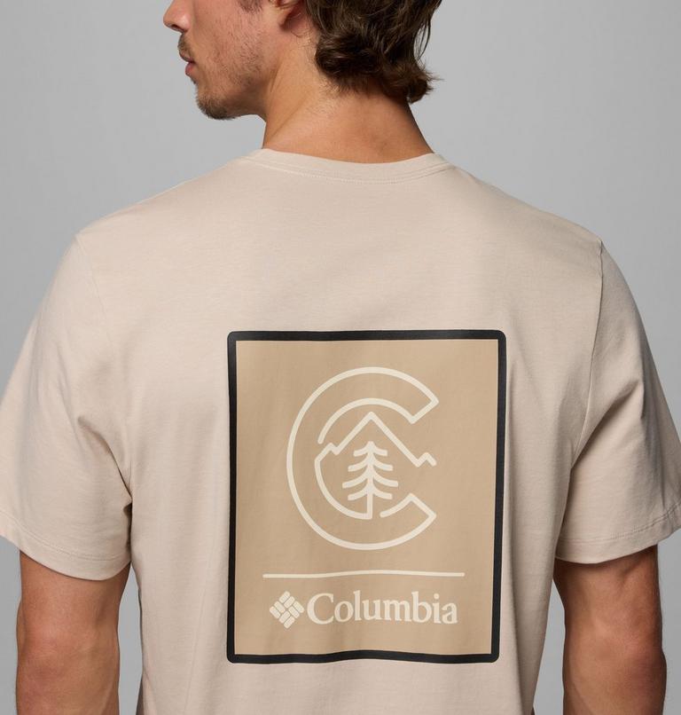 Men's CSC Logo Organic Cotton T-Shirt, Color: Dark Stone, Linework C Badge, image 6