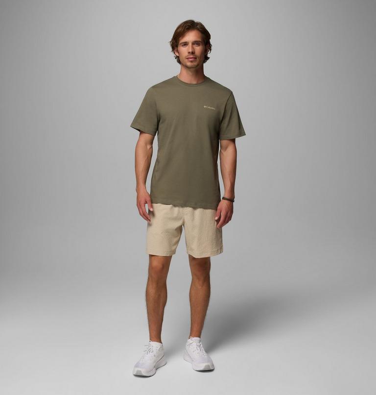 Men's CSC Logo Organic Cotton T-Shirt, Color: Stone Green, Linework C Badge, image 2