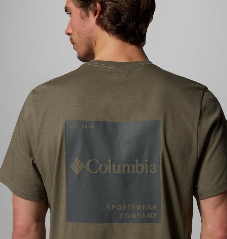 Men's CSC Logo Organic Cotton T-Shirt, Color: Stone Green, Boxy Brand, image 6