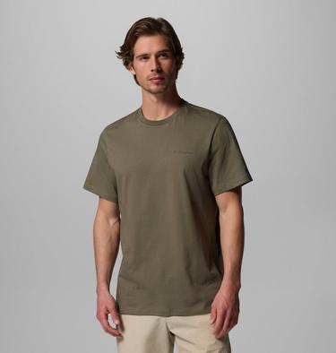 Men's CSC Logo Organic Cotton T-Shirt, Color: Stone Green, Boxy Brand, image 15