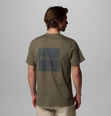 Men's CSC Logo Organic Cotton T-Shirt, Color: Stone Green, Boxy Brand, image 7