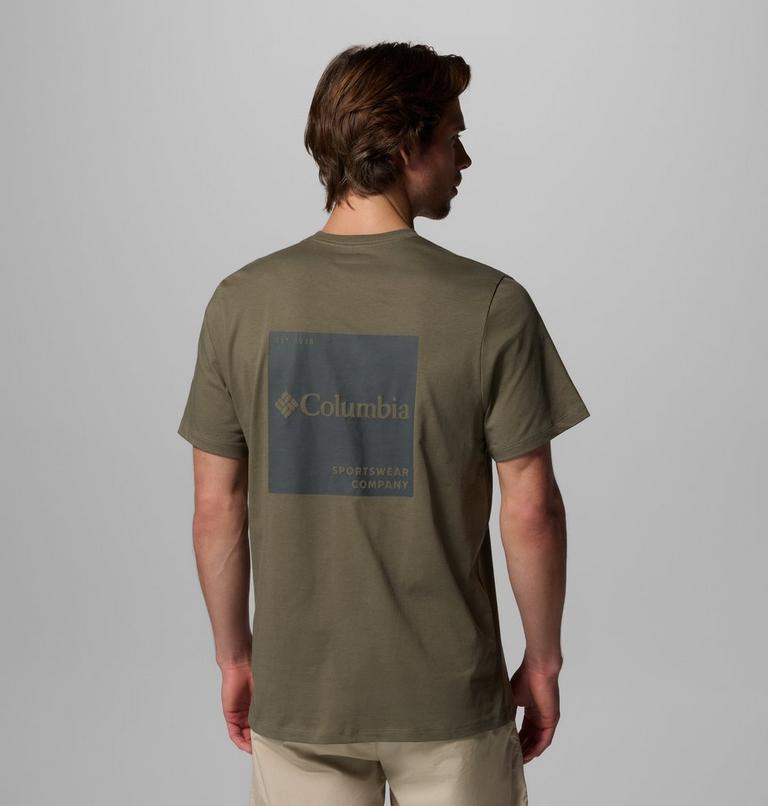 Men's CSC Logo Organic Cotton T-Shirt, Color: Stone Green, Boxy Brand, image 1