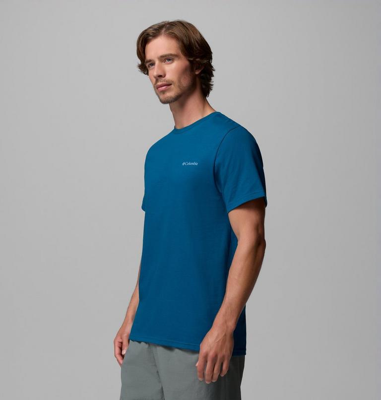 Men's CSC Logo Organic Cotton T-Shirt, Color: Phoenix Blue, Boxy Brand, image 4