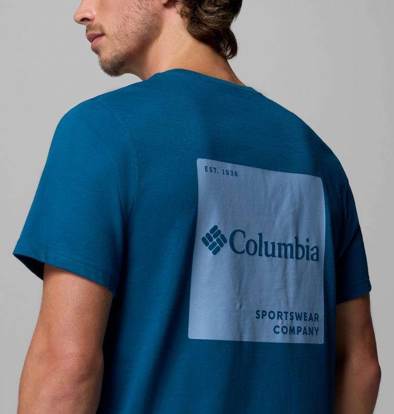 Men's CSC Logo Organic Cotton T-Shirt, Color: Phoenix Blue, Boxy Brand, image 6