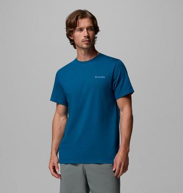Men's CSC Logo Organic Cotton T-Shirt, Color: Phoenix Blue, Boxy Brand, image 7
