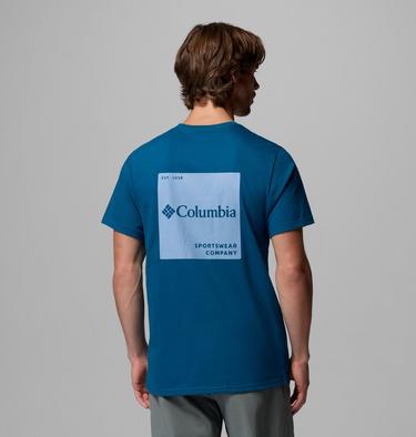 Men's CSC Logo Organic Cotton T-Shirt, Color: Phoenix Blue, Boxy Brand, image 5